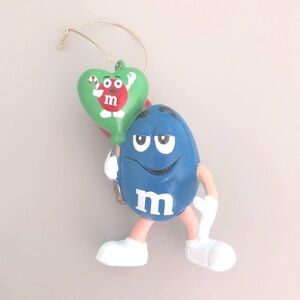 Licensed Mars Vintage Blue M&M Holding Balloons Christmas Ornament 5”